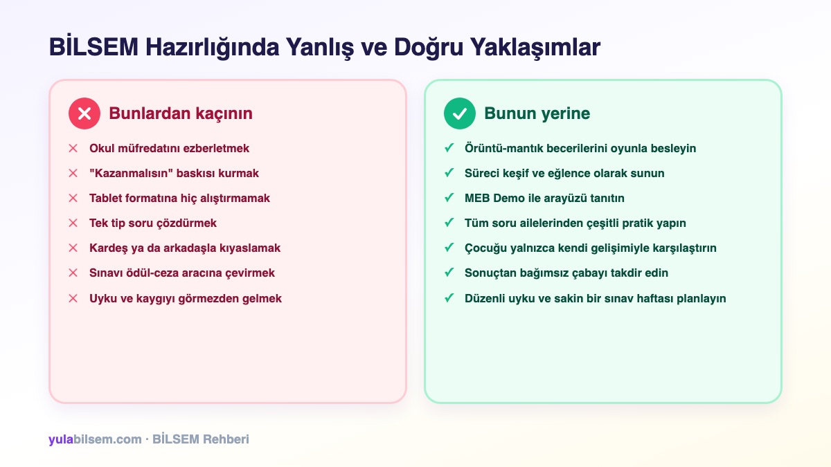 BİLSEM hazırlığında kaçınılması gereken yaklaşımlar ve yerlerine yapılması gerekenler
